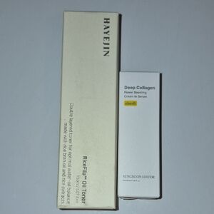 HAYEJIN Ricefilm Oil Toner & Deep Collagen Cream in Serum